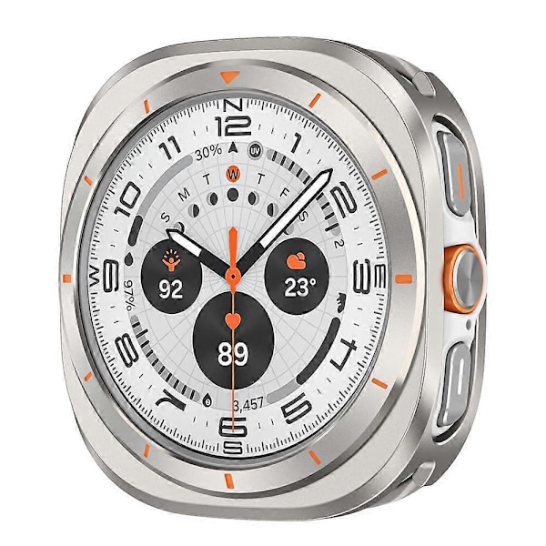 Metall PC Klockfodral För Samsung Galaxy Watch Ultra 47mm Titanium Orange