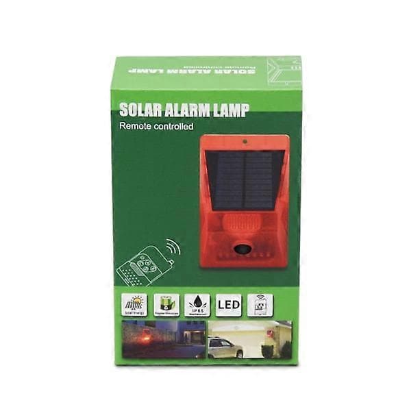 Solarlarm Lampa Trådlös Ip65 vattentät utomhus rörelsesensor