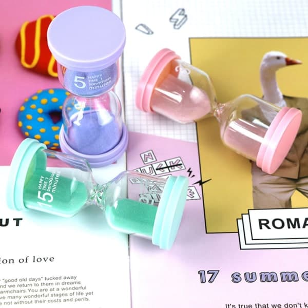 Sand Timer Timeglas Timeglas 3/5/15/30 minutter Timeglas Timere til børn Tandbørstning Madlavning Spil Hjem Skole Pink - 5 minutter