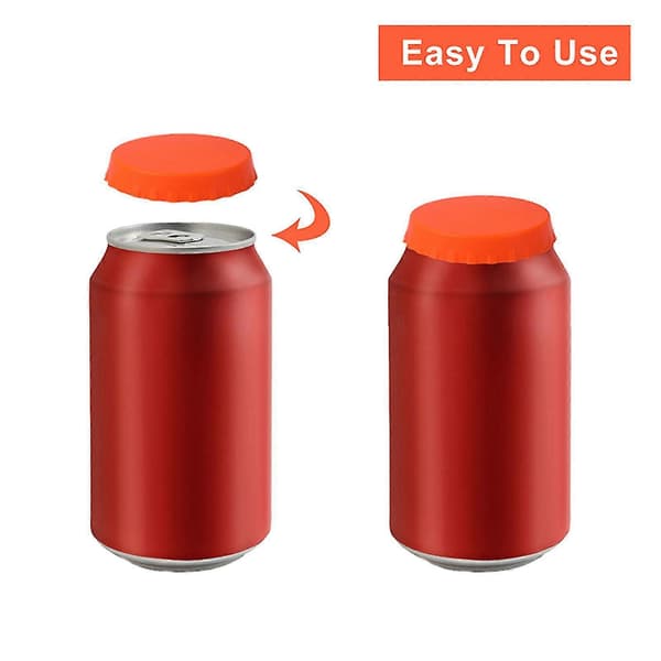 6-pack Spillfri Silikonlock för Sodaburkar, Juice, Drycker, Öl - Passar Standard Sodaburkar, Skydd - Yvan Upgraded version 6pcs