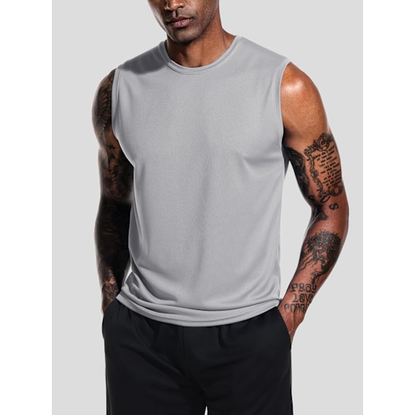 3 st Tank Top för Män Gym Ärmlös Löpning Snabbtorkande Andningsbar Herr Västar Multipack