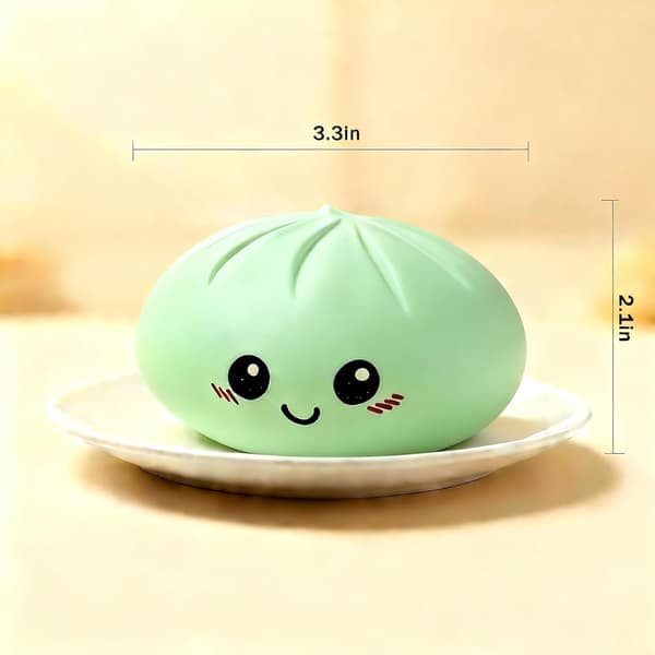 Dumpling Squishy Leksak, Mjuk Stressavlastande Squishy Leksak i Mjölstil (Olivgrön)