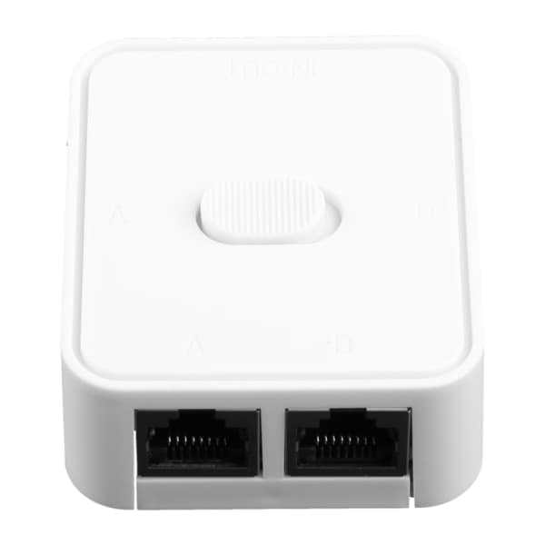 Manuel netværksswitch 2 ind 1 ud/1 ind 2 ud RJ45 netværksswitch fri sort 0.06
