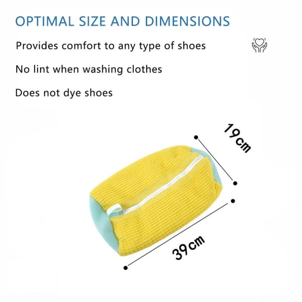 2024 bomullssko vaskeripose vaskeripose fluffy fibre fjerner enkelt smuss Anti-deformasjon Yellow 1pc
