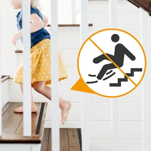 Självhäftande halkskyddstejp, 15M*25MM halkskyddstejp för trappor, självhäftande design