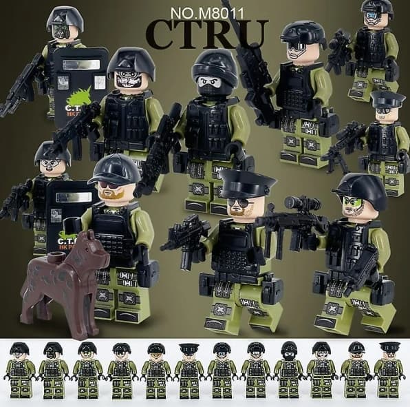 Militär byggsats, inklusive 12 minifigurer