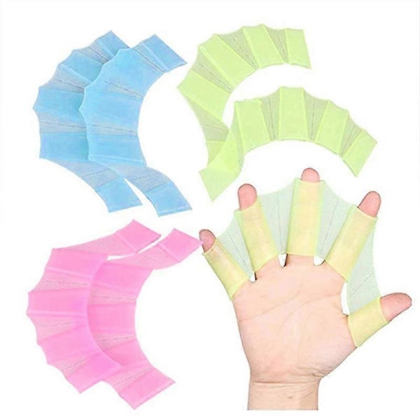 Simfötter 1 par unisex grodformade simfötter i silikon handskar för vattensporter Green L