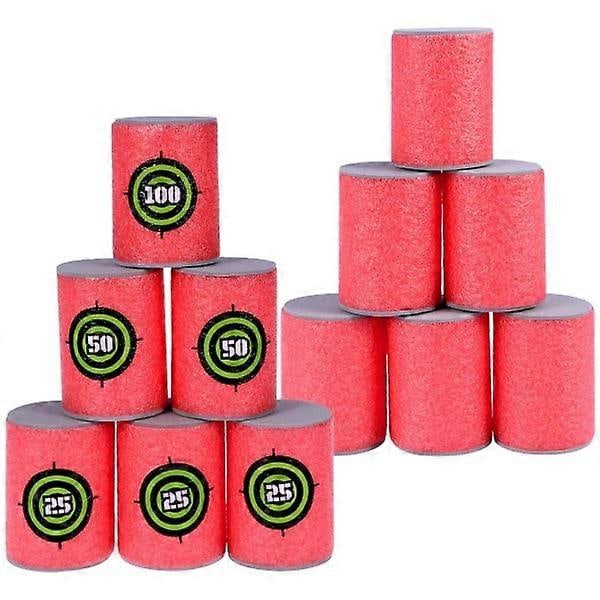 12 bløde skum mål dåser til Nerf Gun spil