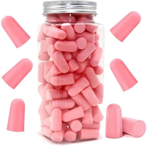 Bløde skumørepropper, 38 dB, højeste SNR, 60 par komfortable genanvendelige ørepropper (pink)
