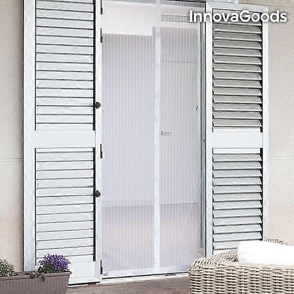 Insektsnätsdörr insektskydd vit magnet myggnät Vit 80*205cm