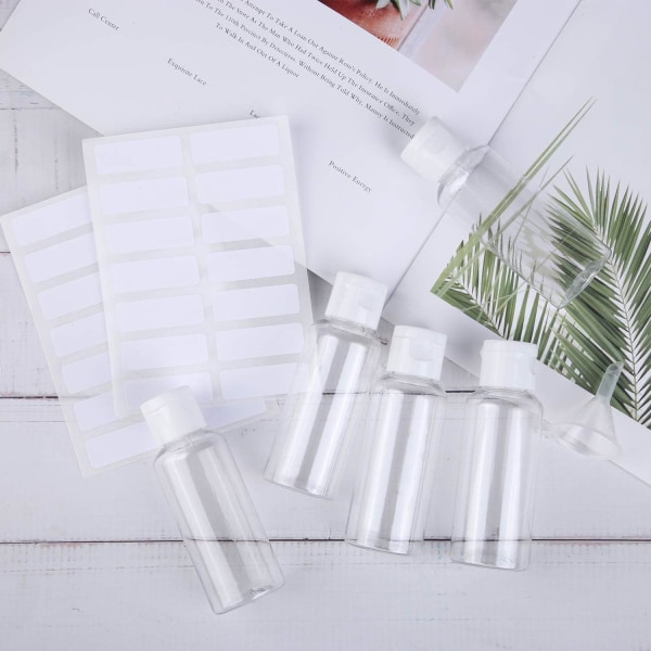 12 st Flip Cap Flaska Plast Kosmetisk Flaska Påfyllningsbar Vätskebehållare Reseflaska Kosmetisk 50 ml