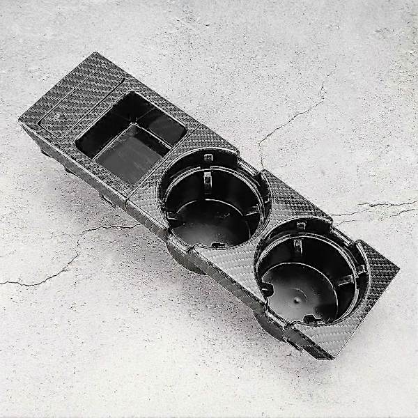 Midtkonsoll Koppholder Oppbevaring for E46 3-serie 1999 til 2006 Karbonfiberstil