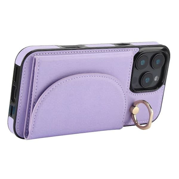 Etui til iPhone 16 Pro Max RFID Beskyttelse Wallet Stand Læder+TPU Telefon Etui