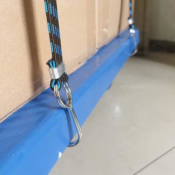 2 universale 4m elastiske stropper for bagasje, for bil og sykkel (blå, svart)