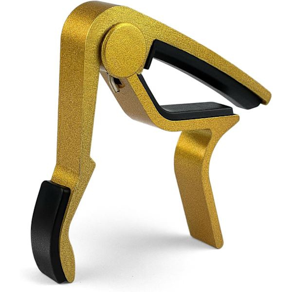Snabbkopplings capo för gitarr, capo för akustisk gitarr, klassisk gitarr, elgitarr, ukulele, bas, banjo (guld)