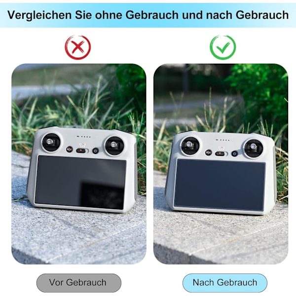Skärmskydd för DJI RC 2/RC-kontroller, HD matt härdat glas 9H hårdhet för DJI Mini 4 Pro/Mini 3 /Mini 3 Pro drönartillbehör (2-pack)