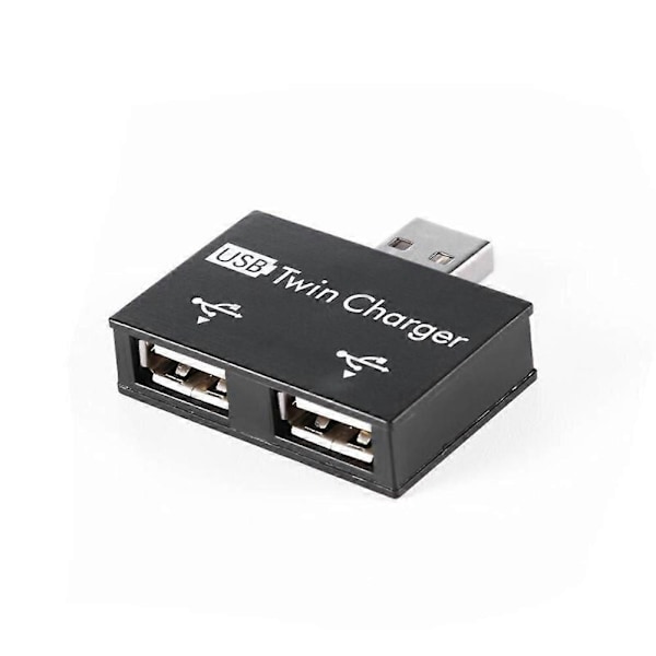 USB 2.0 Han til Dobbelt Hun Oplader Dual 2 Port USB Dc 5V Opladningssplitter Hub Adapter Konverter C