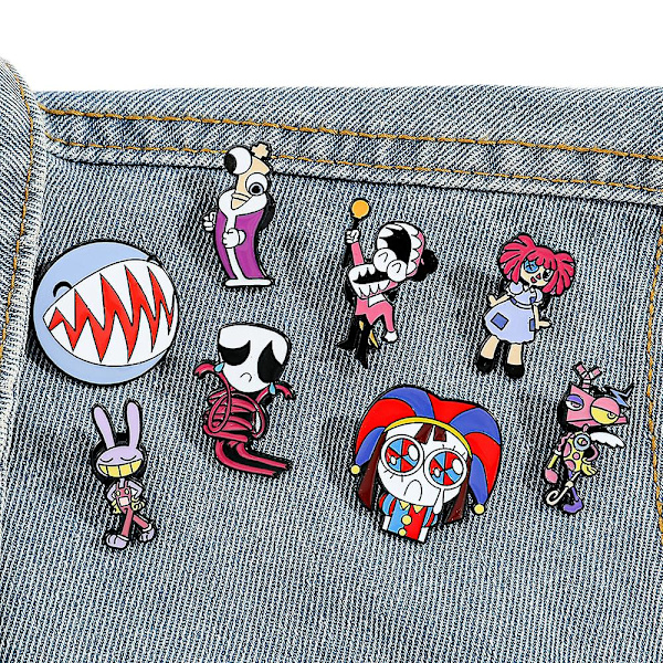 8 stk./sæt The Amazing Digital Circus Pins Cirkus Klovn Lapel Badges Til Fans Souvenir Gave