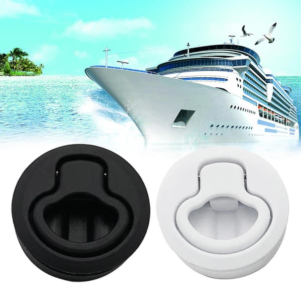 2\" Rund Låsbar Flush Pull Latch Udskiftningsplast til RV Marine Båd Southco White
