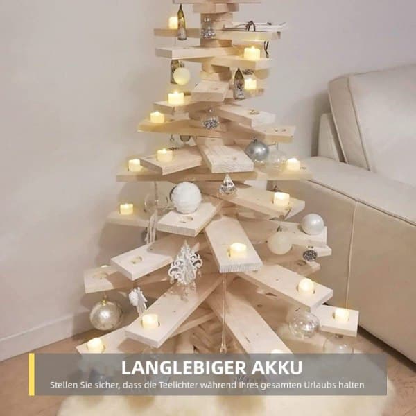 12 LED värmeljus, batteridrivna LED-votivljus, varmvit