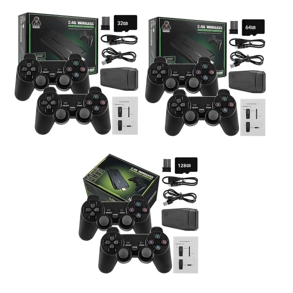 2024 Uusi Retro 20000+ 4k HDMI TV Video Game Stick Retro Pelikonsoli 2 Langattomalla Ohjaimella 4k Pelitikku