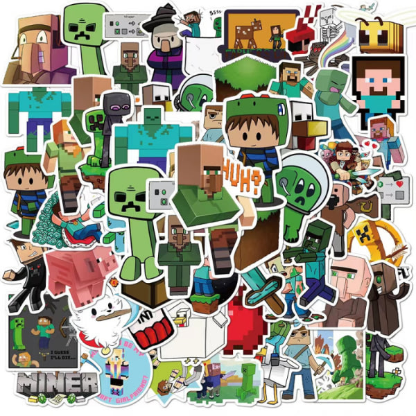 Minecraft-klistermärken - 50 st Minecraft-klistermärken