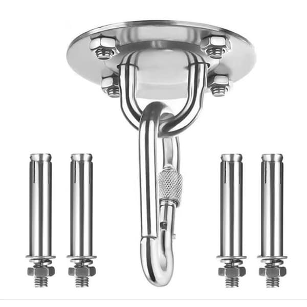 Støtteplade i rustfrit stål til yogahængekøje, topstrop til sandsæk, krog til hængestol