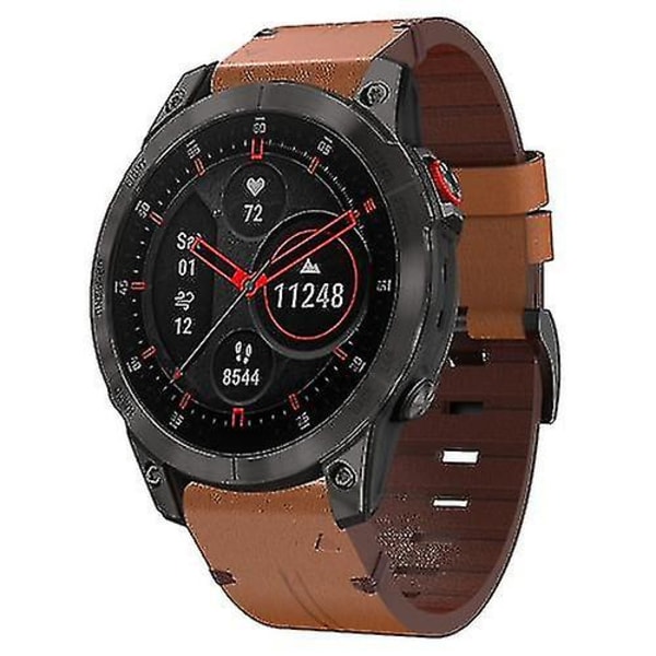 22mm Läder Armbandsur med Stålspänne För Garmin Epix Gen 2 Black