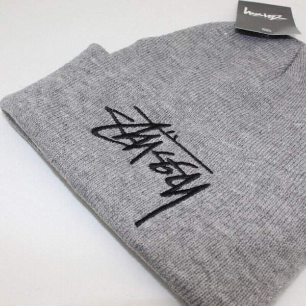 Winter Stussy Basic Beanie med manchetter Nyt design Damer Mænd Svart