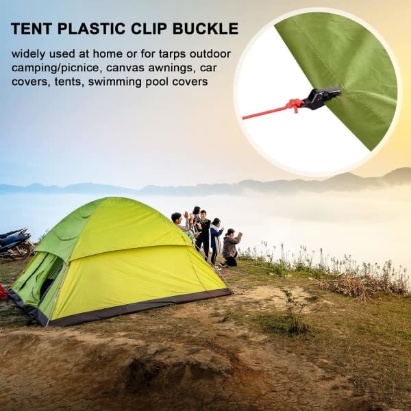 10 Set Tarp Clip Markis Tältklämma Högpresterande Tältklämma