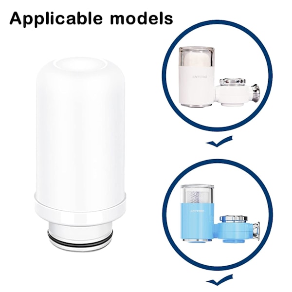Vattenfilter Ersättningspatroner, Keramiskt Filter Ersättning, Kranfiltreringssystem, Aktivt Kolfilter, (Keramisk Filterpatron x 2)