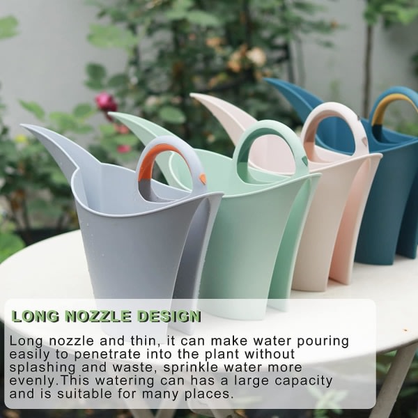 Langhåndtert vannkanne 2 liter volum planter Blomster vanningsverktøy Vannkrukke Moderne stil Mini plastsprinkler Slitesterk vannflaske