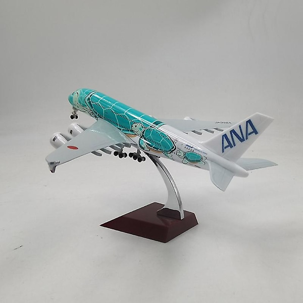 20CM 1:400 Skala Airbus A380 ANA Turtle Airlines Flygplan Modell Leksak Med Landningsställ I Metall För Samlingar B