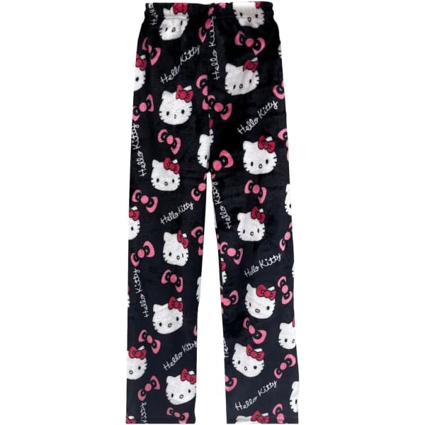 Nättejä Piirrettyjä Pyjama Housuja Naisille - Kokonaispainatus Flanelli Pyjamat Joulu Halloween Lämmin Kotiasu Graffiti Housut Style-3 XXL