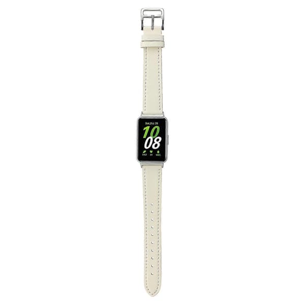 Ægte læder urrem udskiftning til Samsung Galaxy Fit3 - Beige Multicolor Beige