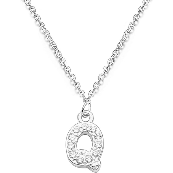 Silver A-Z 26 initiala Crystal hänge kedja Choker halsband för kvinnor Lady Girl