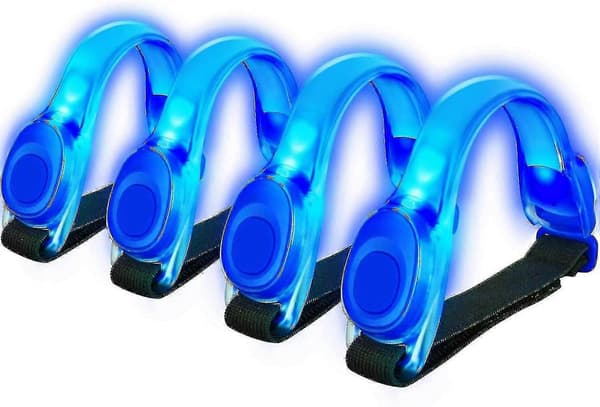 4 stk. LED-armbånd Refleks LED-armbånd til løb og jogging Blue