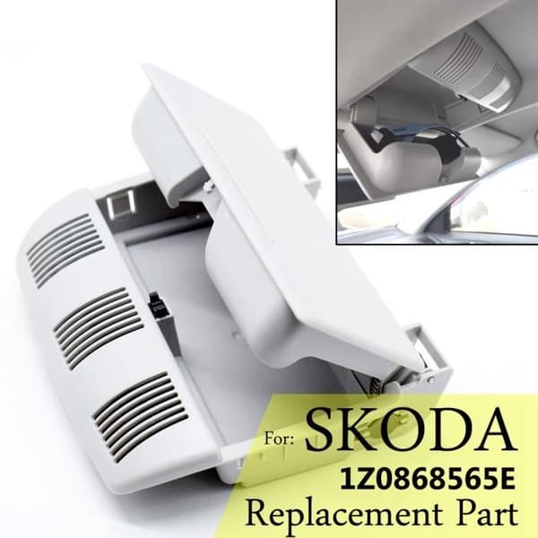 Solbrilleopbevaringsboks - Skoda - Octavia A5 - ABS-plast - Grå - 2004-2012
