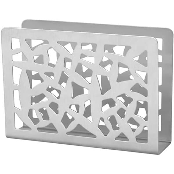 Servietholder i rustfrit stål med hul design, fritstående