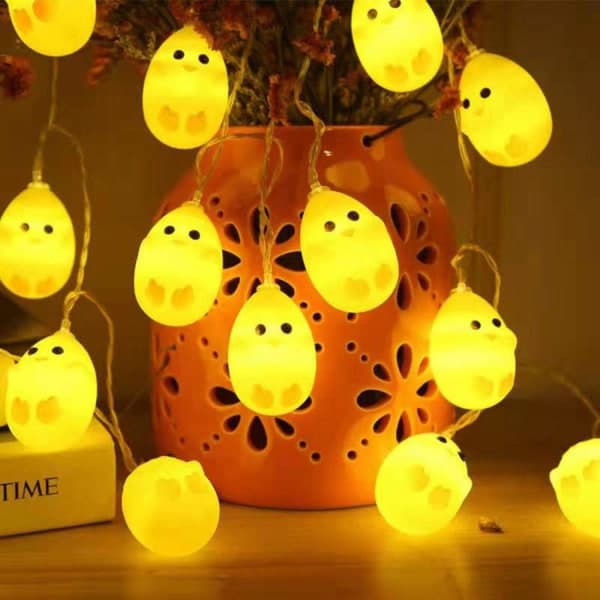 Påske lyslenke - 10 LED - Påske lyslenke - Kylling - LED