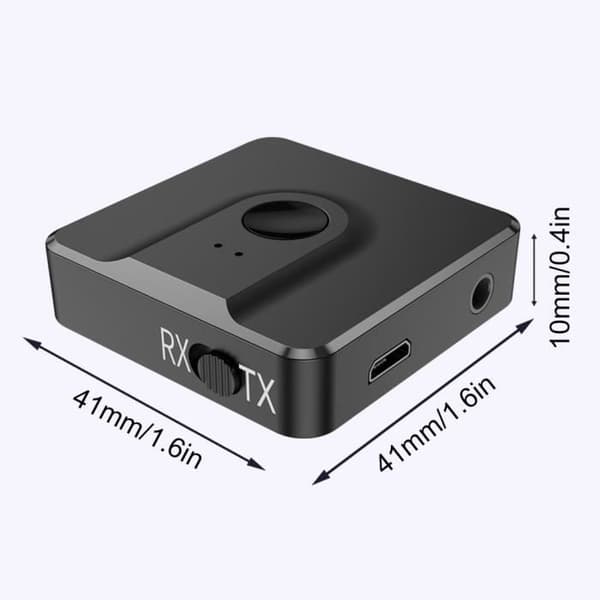 Bluetooth 5.0 Sender Mottaker - 2 i 1 Trådløs Lydadapter Sender og Mottaker for PC/TV/Telefon