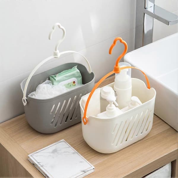 Plastförvaringskorg med krok Hängande Duschkorg Köks Hängande Organizer