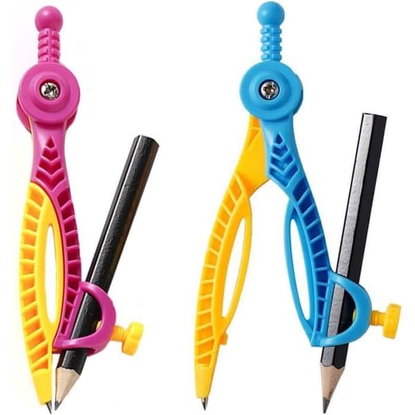 Studiepasser - Ikke spesifisert - Pakke med 2 - Ergonomisk - Avtakbar blyant - Barnesikker