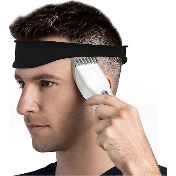 DIY Hjemme Buet Silikon Hårklippebånd Nakkelinje Barbermal og Hårtrimmerguide Hårklippeverktøy - ANYOU Grey