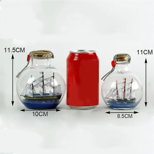 Ship In A Glass Bottle Dekor, Håndlaget Pirat Seilbåt Gave, Rom Dekor, Hjemmekontor Dekor, Nautical Battle Ship, Middelhavet Ønskeflaske Gif Medium