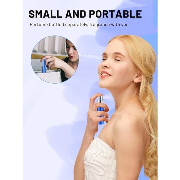 3 tomma 5 ml reseparfymflaskor - påfyllningsbar spray för män/kvinnor - bärbar atomizer för väska/ficka - ficksprej