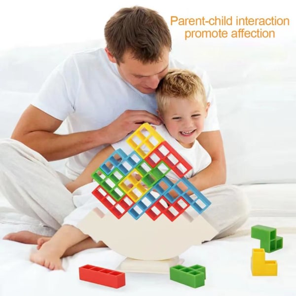 Tetra Tower Spel Leksak Tetris Balans Spel Leksak Stapelblock Stac