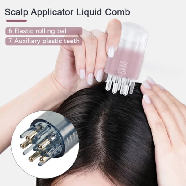 Scalp Applicator Flydende kam til hår Hovedbundsbehandling Purple