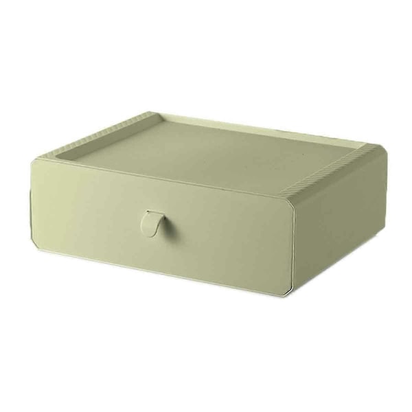 Grønn 10-roms oppbevaringsboks for undertøy, støvtett, stablebar, plast, BH, sokker, truser, organizer for klesskap