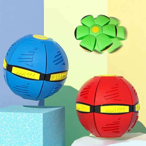 Lentävä UFO litteä heittolevypallo Magic Ball Toy Kid Outdoor Blue Red